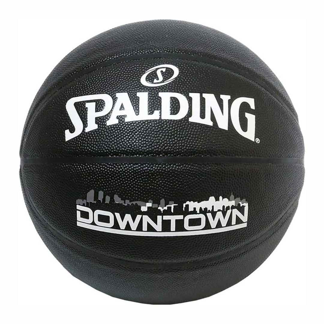 Spalding Downtown Size 7 Rubber Basketball (Black)