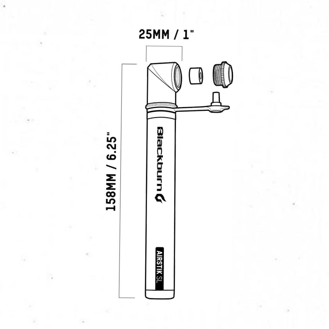 Blackburn Airstick SL Mini Pump - Dark Grey / Red (7085515)