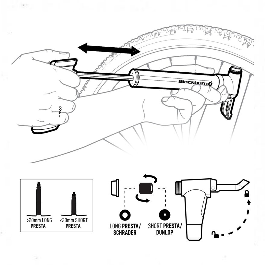 Blackburn Airstik Anyvalve Mini Pump