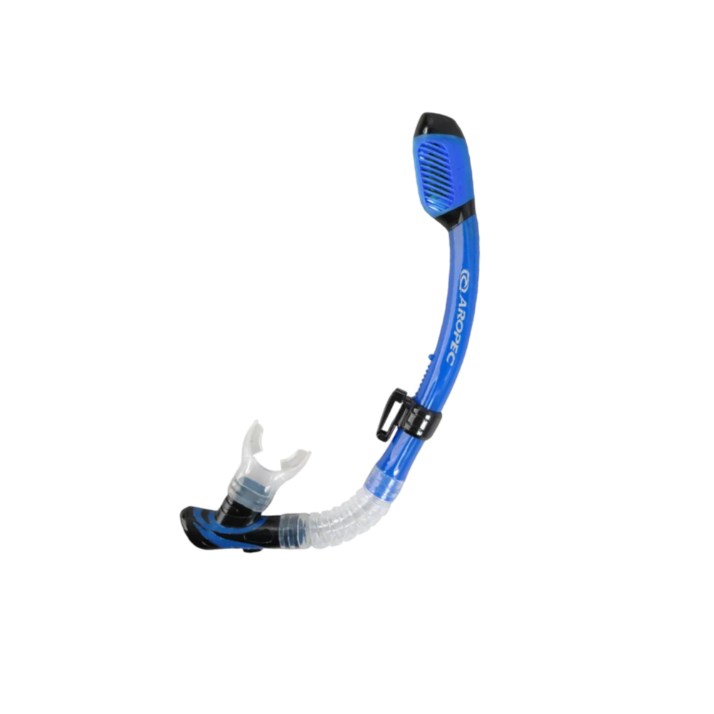 Aropec -  Seahorse C-Shape Snorkel w/ Purge Valve(Blue)