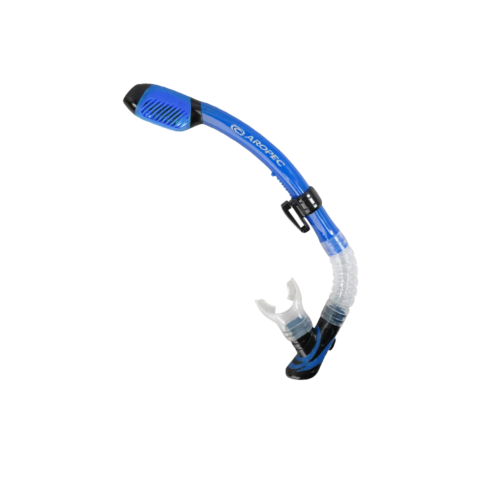 Aropec -  Seahorse C-Shape Snorkel w/ Purge Valve(Blue)