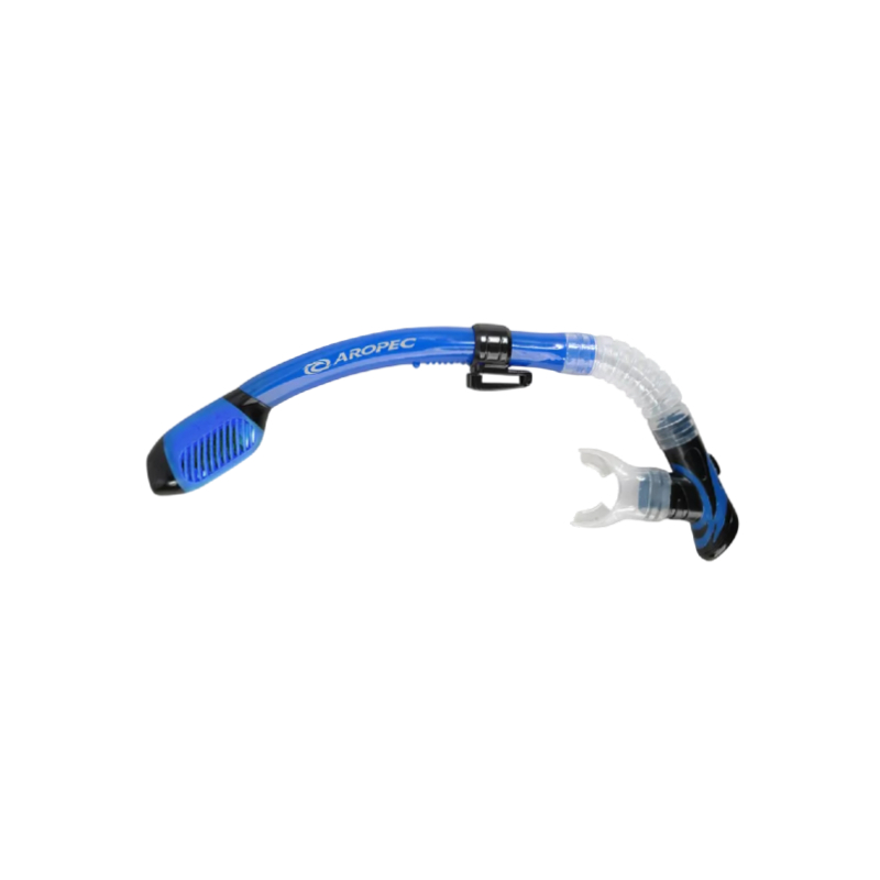 Aropec -  Seahorse C-Shape Snorkel w/ Purge Valve(Blue)