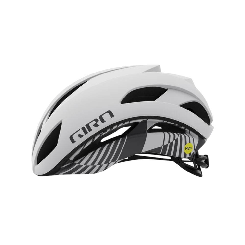 Giro Eclipse MIPS Spherical Aero Road Helmet - Matte White Charcoal/Rush (Large)