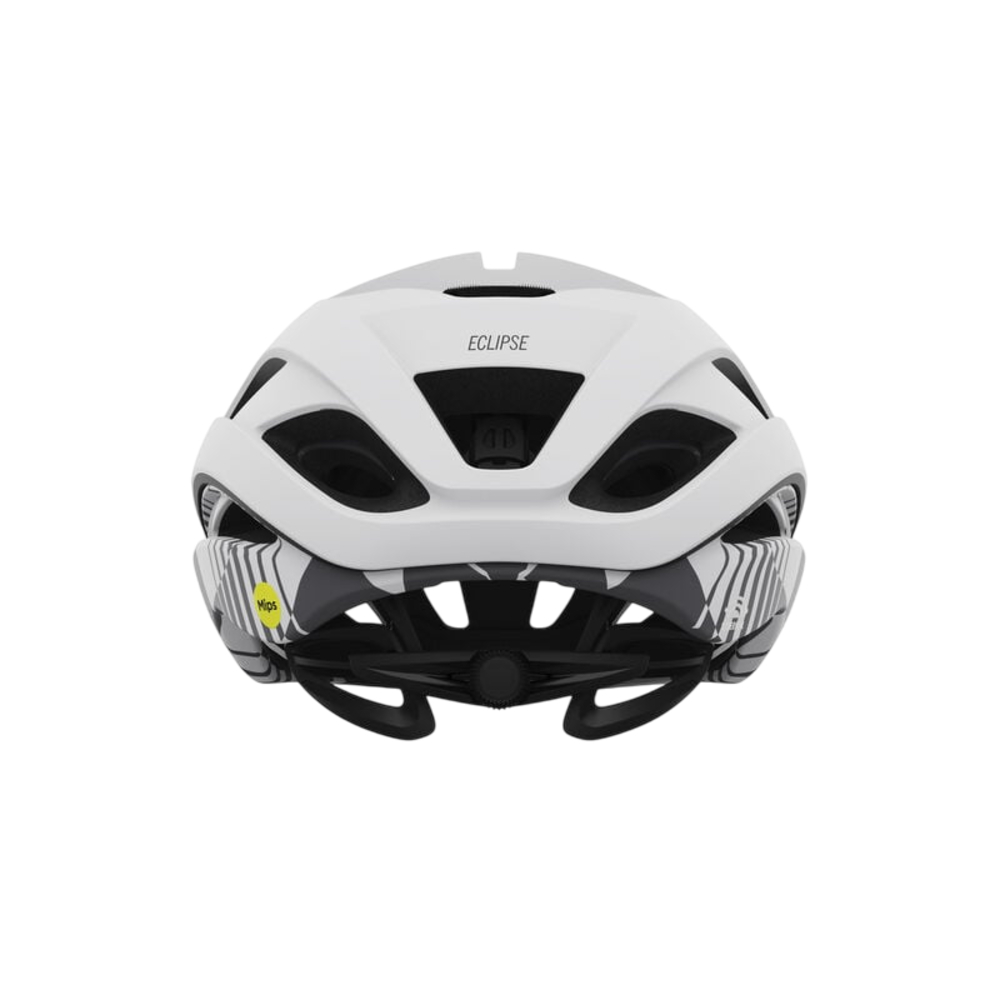 Giro Eclipse MIPS Spherical Aero Road Helmet - Matte White Charcoal/Rush (Large)