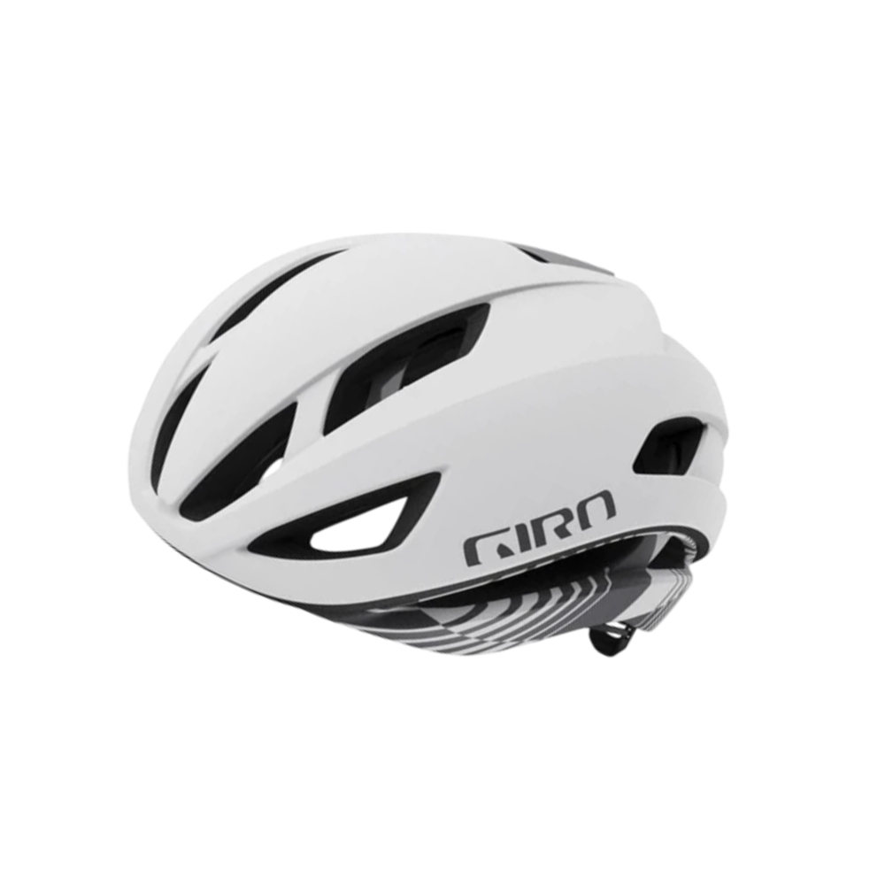 Giro Eclipse MIPS Spherical Aero Road Helmet - Matte White Charcoal/Rush (Medium)