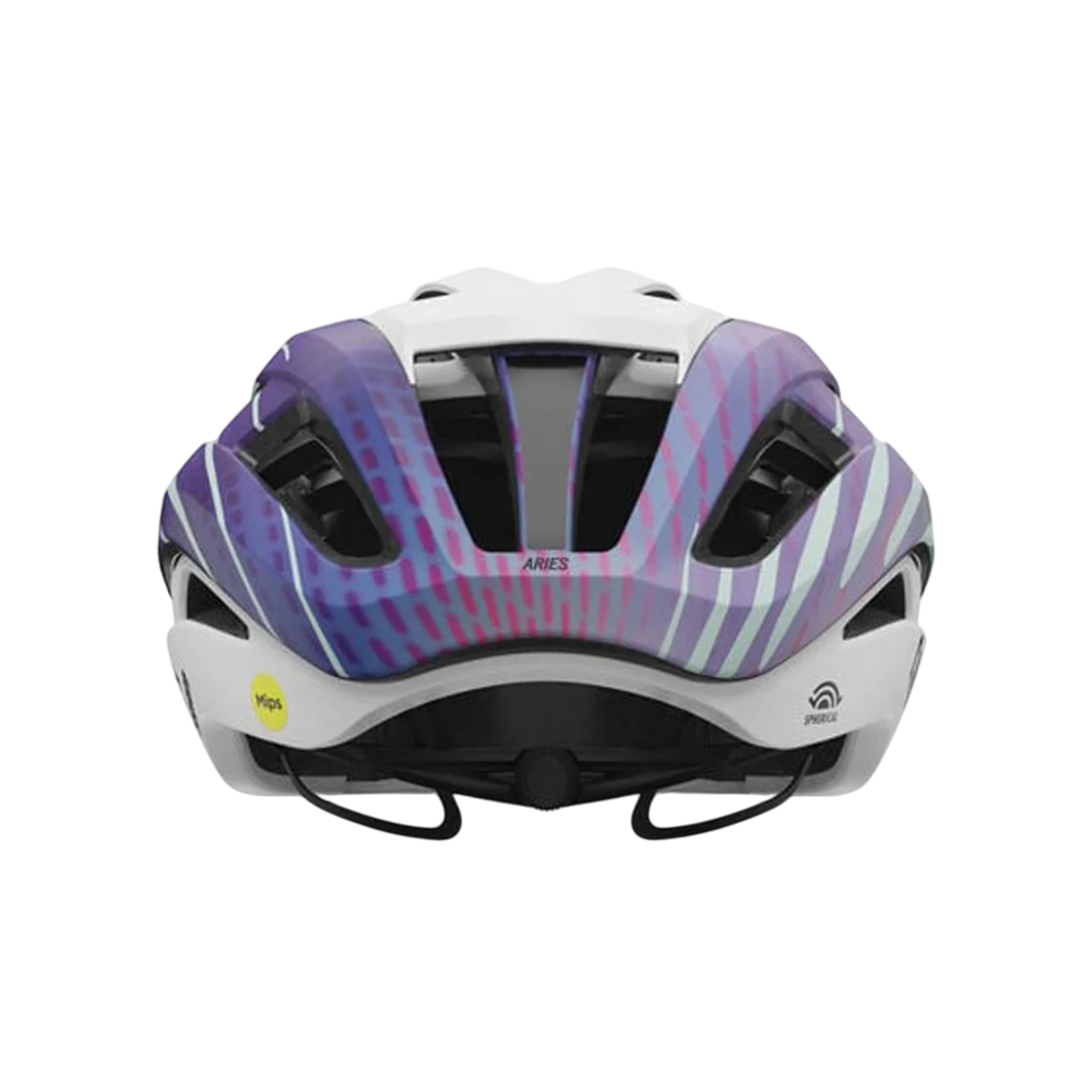 Giro Aries MIPS Spherical Road Cycling Helmet - White Matte Blue Canyon (Small)