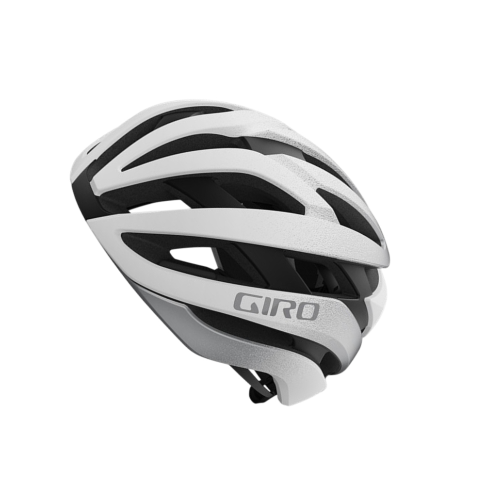 Giro Cielo MIPS Cycling Road Helmet - Matte White/Silver Fade (Large)