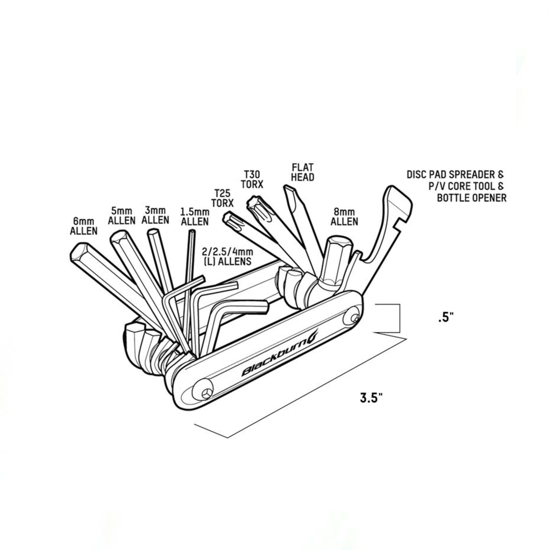 BLACKBURN 7068158 GRID 13 MINI TOOL