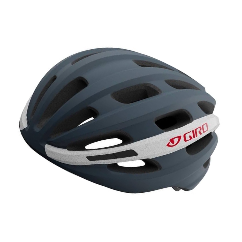 Giro Isode Road Cycling Helmet - Matte Portaro Grey / White / Red (Universal Adult)