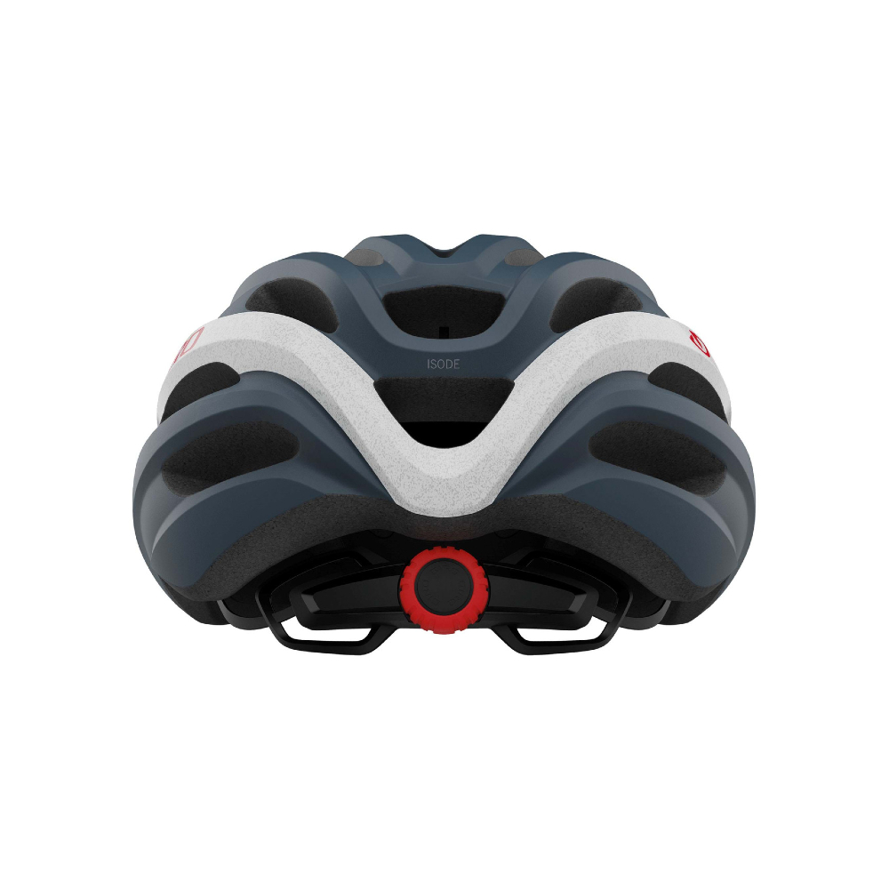 Giro Isode Road Cycling Helmet - Matte Portaro Grey / White / Red (Universal Adult)