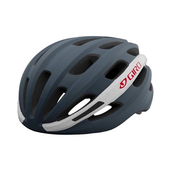 Giro Isode Road Cycling Helmet - Matte Portaro Grey / White / Red (Universal Adult)