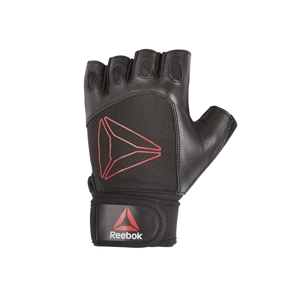 Reebok RAGB 15615 Lifting Gloves Black Red Large