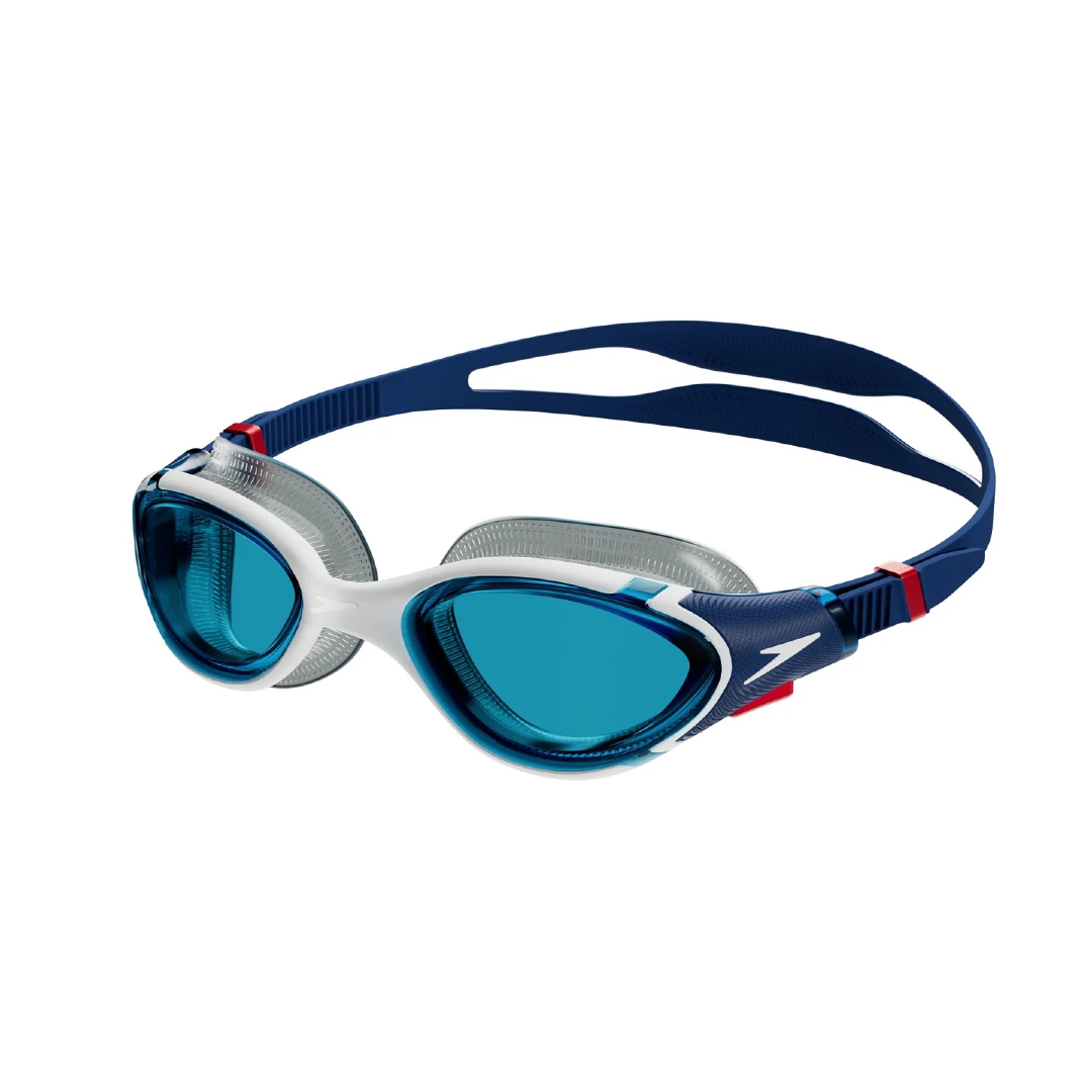 Speedo 8 00233214502 Biofuse 2.0 Swim Goggles Ammonite Blue White Red